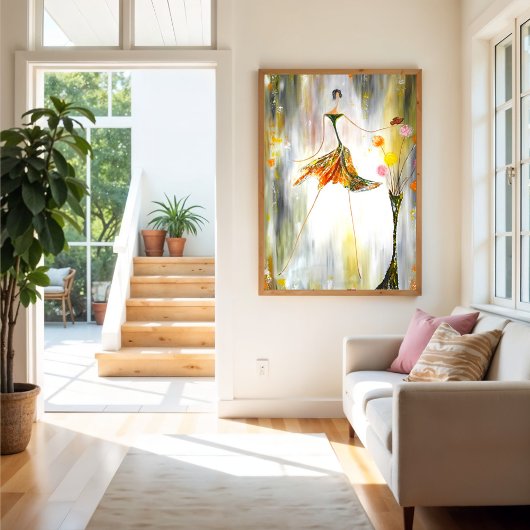 Impression Photo Dame avec papillon