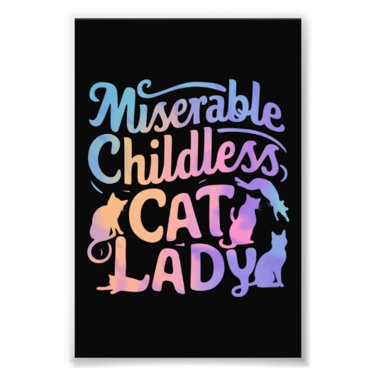 Impression Photo Dame Chaton Sans Enfant Misérable (Devant)