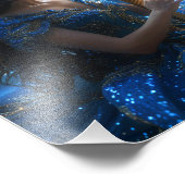 Impression Photo Dame Cosmic Bleue (Coin)