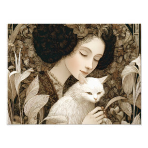 Impression Photo Dames & Chats – Collection de Portraits Vintage 1