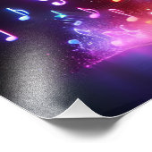 Impression Photo Dancing Neon Musical Notes with Quote (Coin)