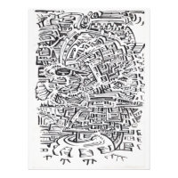 Dans un lieu intermédiaire, dessin à l'encre indie