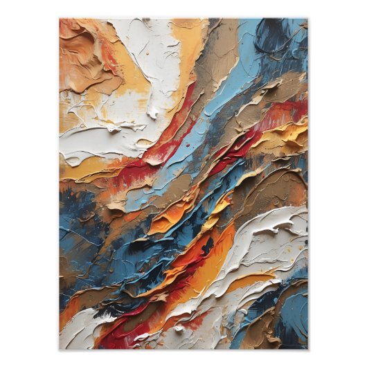 Impression Photo Danse cosmique : Symphonie des textures et des cou (Devant)