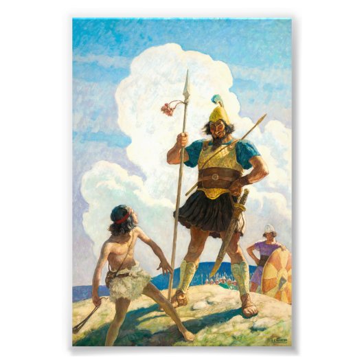 Impression Photo David et Goliath par Newell Convers Wyeth (Devant)