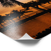 Impression photo de coucher de soleil tropical (Coin)