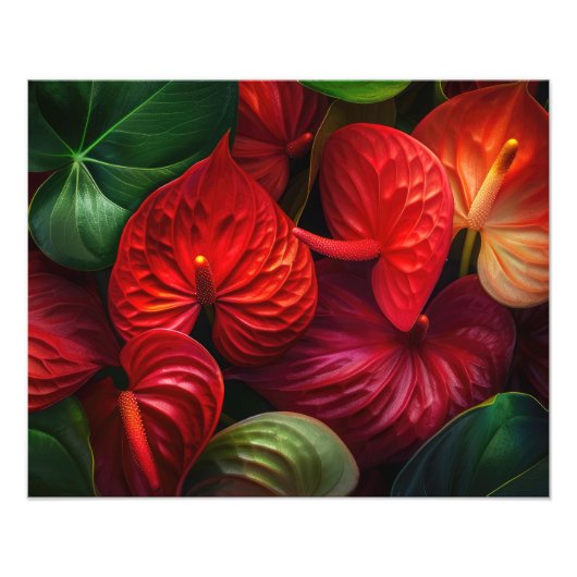 Impression photo de fleurs tropicales (Devant)