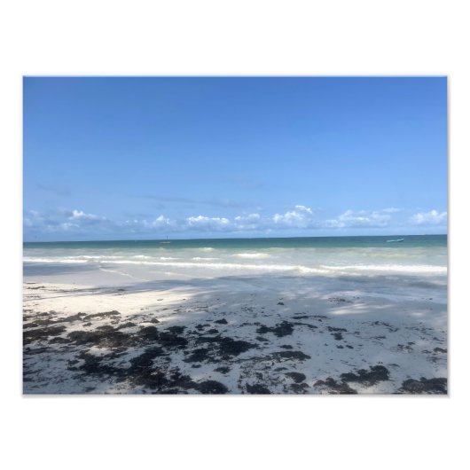 Impression photo de la plage de sable blanc de l'o (Devant)