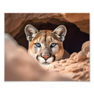 Impression photo de lion de montagne