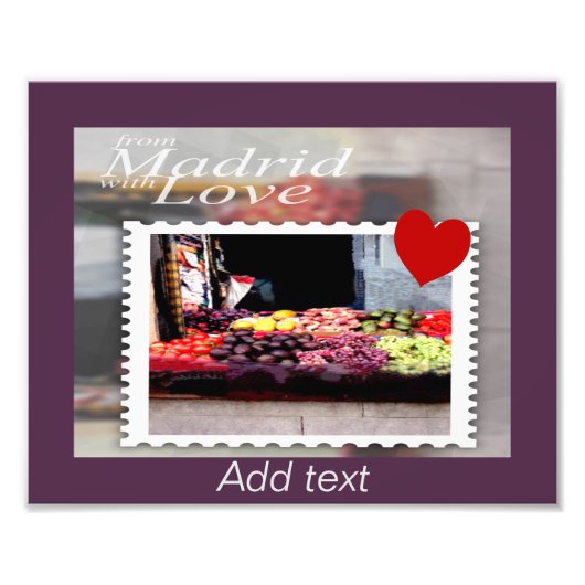 Impression Photo De Madrid avec amour (Devant)