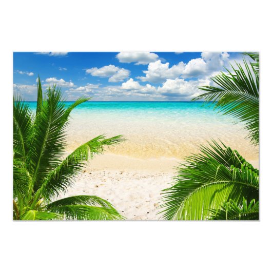 Impression photo de plage tropicale (Devant)