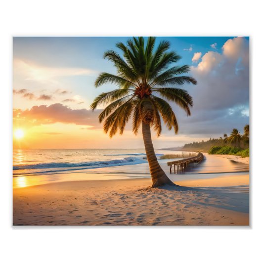 Impression photo de plage tropicale (Devant)