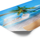 Impression photo de plage tropicale (Coin)