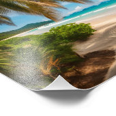 Impression photo de plage tropicale (Coin)