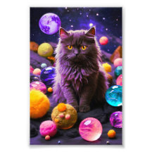 Décoration murale d'art de chat mignon