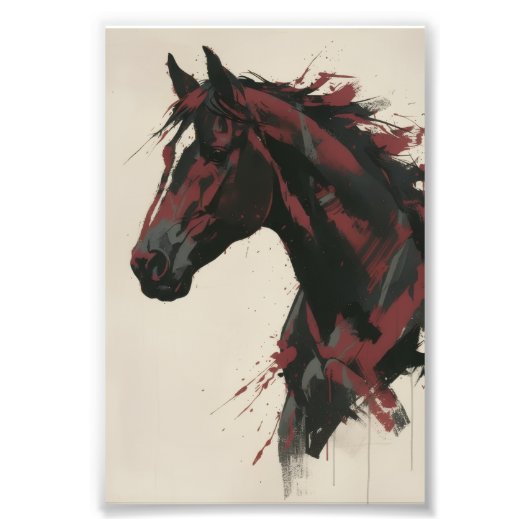 Impression Photo Décoration murale de cheval abstrait (Devant)