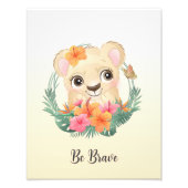 Impression Photo Décoration murale de nurserie d'animaux Sois Brave (Devant)