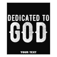 DÉDIÉ À DIEU BLANC PERSONNALISABLE TEXT COOL