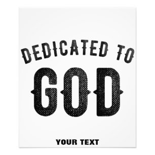 IMPRESSION PHOTO DÉDIÉ À DIEU COOL PERSONNALISABLE NOIR TEXTE