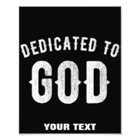 DÉDIÉ À DIEU PERSONNALISABLE COOL TEXTE BLANC