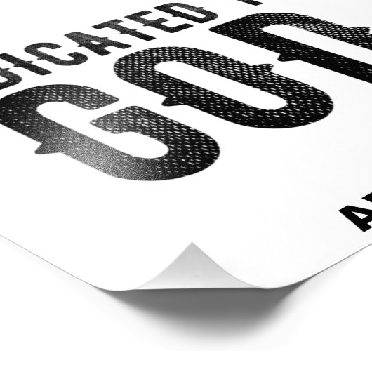 IMPRESSION PHOTO DÉDIÉ À DIEU PERSONNALISABLE COOL TEXTE NOIR (Coin)