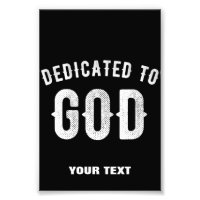 DÉDIÉ À DIEU TEXTE BLANC PERSONNALISABLE