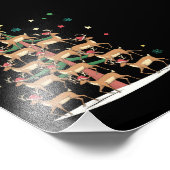 Impression Photo Deer Christmas Tree Drôle Vacances Cute Reindeer (Coin)