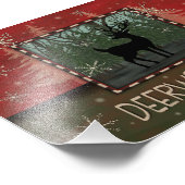 Impression Photo Deerwood Lake Inspirivity Arbres rustiques Cerfs (Coin)