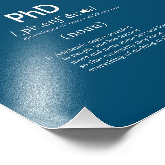 Impression Photo définition de phd drôle (Coin)