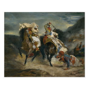 Impression Photo Delacroix Le combat des Giaour et Hassan