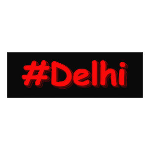Impression Photo "#Delhi" Joli Design. Commandez dès maintenant