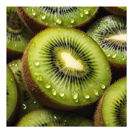 Impression Photo Délicieux Kiwis vert (Devant)