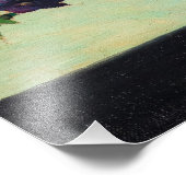 Impression Photo Delphinums dans un vase blanc par Grant Wood (Coin)