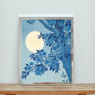 Impression Photo Des fleurs de cerisiers tranquilles sur la Lune