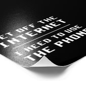 Impression Photo Descendre D'Internet Je Dois Utiliser Le Téléphone (Coin)