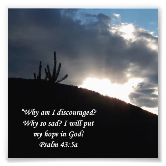 Impression Photo Desert Scene Psaume 43:5 Encouragement Imprimer (Devant)