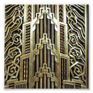 Impression Photo Design Art nouveau métallique, vintage, élégant