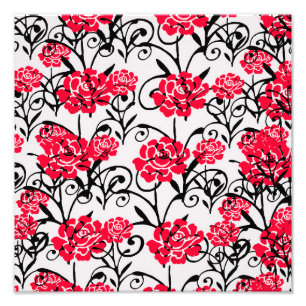 Impression Photo Design Motif d'illustrations de rose rouge