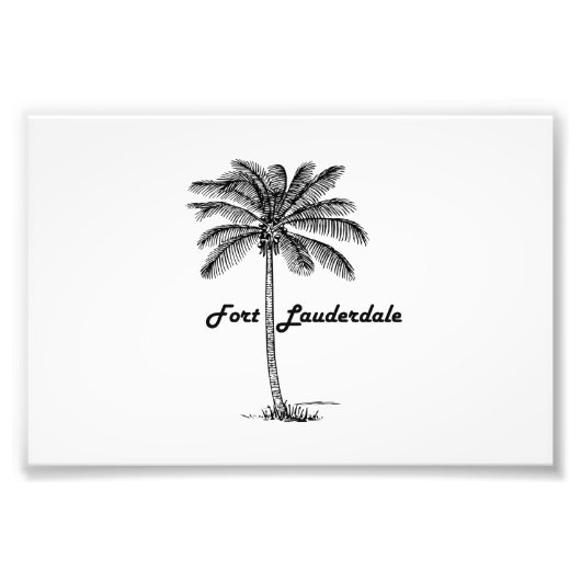 Impression Photo Design noir et blanc Fort Lauderdale & Palm (Devant)