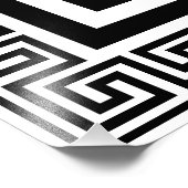 Impression Photo Design noir Motif grec (Coin)
