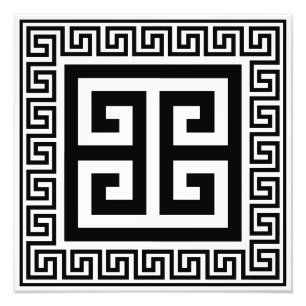 Impression Photo Design noir Motif grec