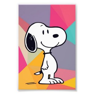 Impression Photo Dessin animé de beagle ludique dans l'art pop géom