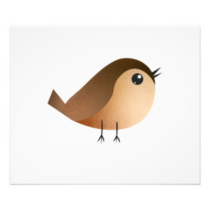 Impression Photo Dessin animé d'oiseau moineau