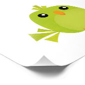 Impression Photo Dessin animé d'oiseau vert (Coin)