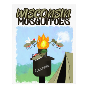 Impression Photo Dessin animé sur les moustiques du Wisconsin - Cam