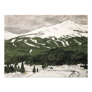 Impression Photo Dessin Au Crayon De Breckenridge, CO