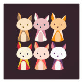 Impression Photo Dessin coloré Fox (Devant)
