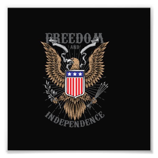 Impression Photo dessin d'aigle américain (Devant)