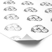 Impression Photo dessin de bulle simple amoureux de les chiens noir (Coin)