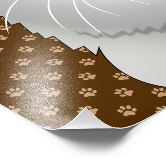 Impression Photo Dessin de chat persan (face poupée) (Coin)