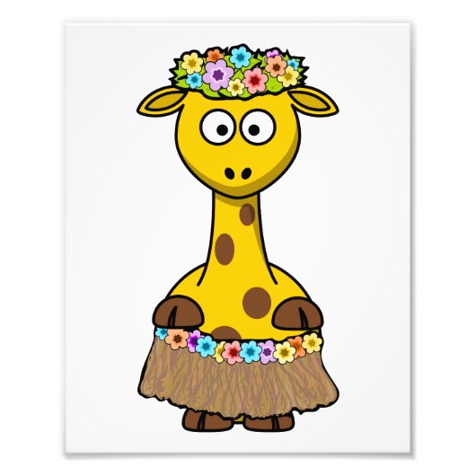 Impression Photo Dessin de Hula Dancer Giraffe (Devant)